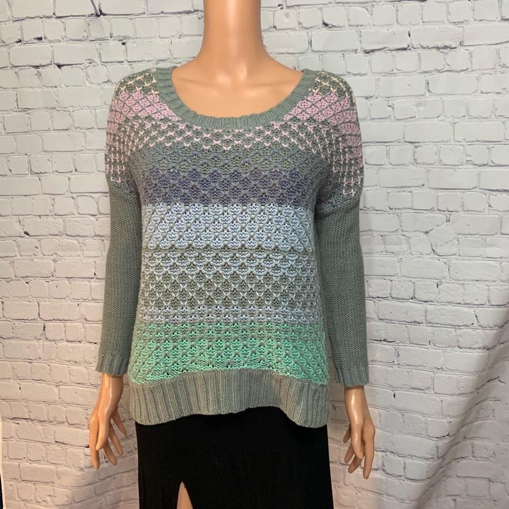 American Eagle Outfitters Long sleeve grey colorful sweater size xs knit